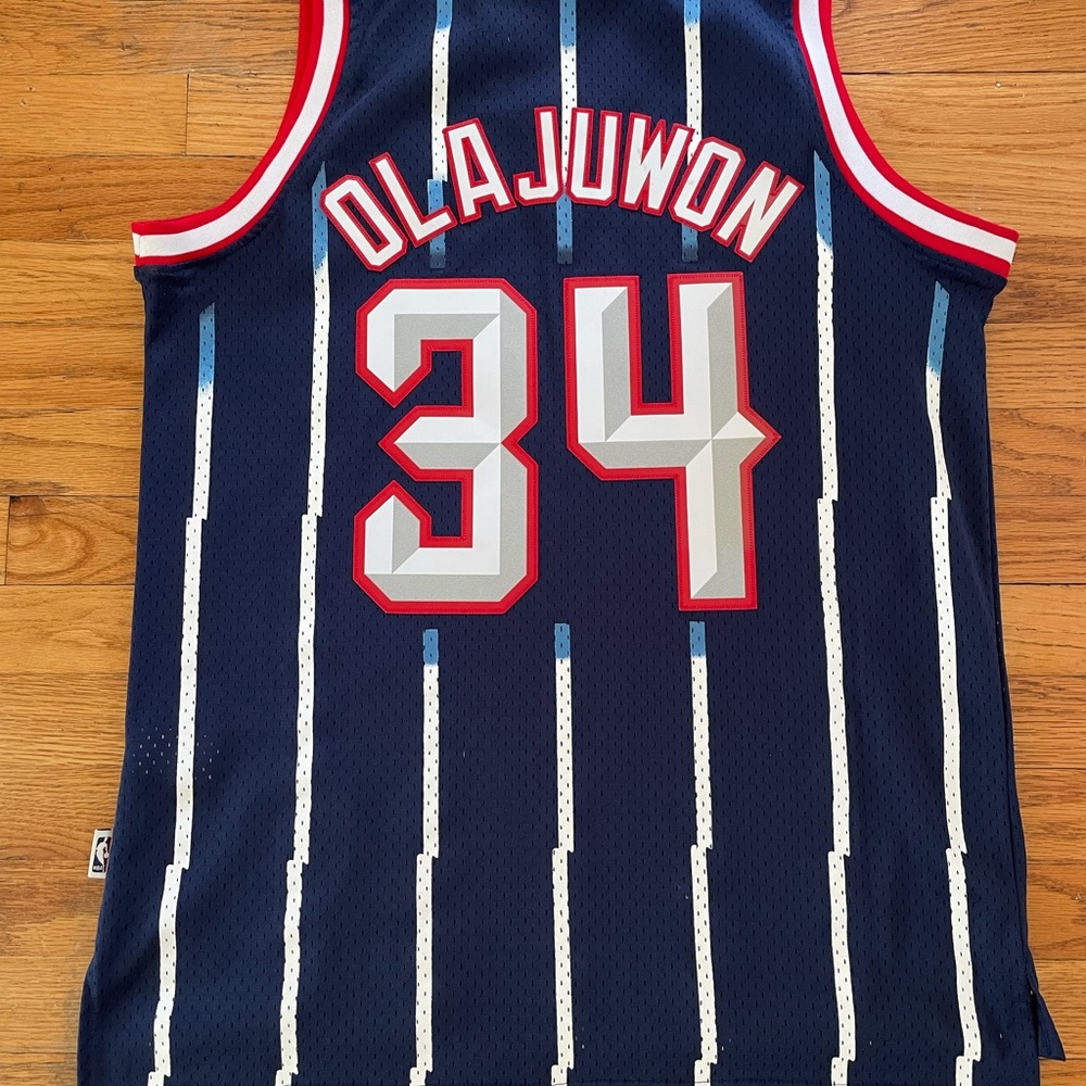 Hakeem Olajuwon Houston Rockets Adidas Hardwood Classics Jersey (M)